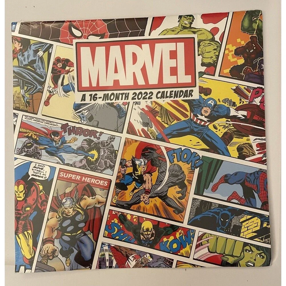MARVEL 16 MONTH 2022 WALL CALENDAR AVENGERS ASSEMBLE Unopened